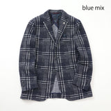 ライトニットチェックプリントジャケット