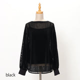 ベロアメッシュゆるプルオーバー