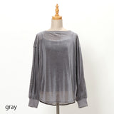 ベロアメッシュゆるプルオーバー