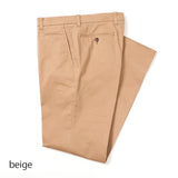 コンパクピーチチノストレッチパンツ(ノータック)【Made in Japan】