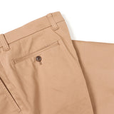 コンパクピーチチノストレッチパンツ(ノータック)【Made in Japan】