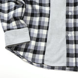 T/R起毛チェック無地ギミックシャツ【Made in Japan】