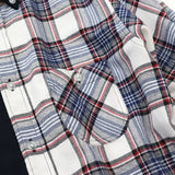 T/R起毛チェック無地ギミックシャツ【Made in Japan】