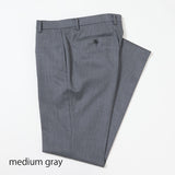 ツイル無地SUPER100’sパンツ(ノータック)【Made in Japan】