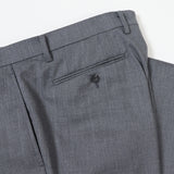 ツイル無地SUPER100’sパンツ(ノータック)【Made in Japan】