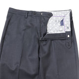 ツイル無地SUPER100’sパンツ(ノータック)【Made in Japan】