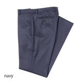 ツイル無地SUPER100’sパンツ(ノータック)【Made in Japan】