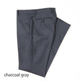 ピン無地SUPER100’sパンツ(ノータック)【Made in Japan】