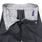 ピン無地SUPER100’sパンツ(ノータック)【Made in Japan】