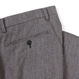 【尾州】カシミヤス混トレッチヘリンボーンパンツ(ノータック)【Made in Japan】