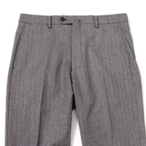 【尾州】カシミヤス混トレッチヘリンボーンパンツ(ノータック)【Made in Japan】