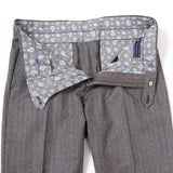 【尾州】カシミヤス混トレッチヘリンボーンパンツ(ノータック)【Made in Japan】