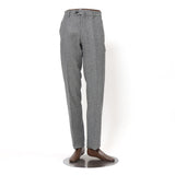 【尾州】カシミヤ混ストレッチ千鳥パンツ(ノータック)【Made in Japan】