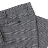 【尾州】カシミヤストレッチグレンチェックパンツ(ノータック)【Made in Japan】