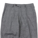 【尾州】カシミヤストレッチグレンチェックパンツ(ノータック)【Made in Japan】