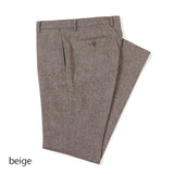 尾州ツィードホームスパンパンツ(ノータック)【Made in Japan】