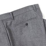 【尾州】カシミヤ混ストレッチフラノ無地パンツ(ノータック)【Made in Japan】