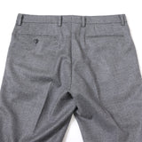 【尾州】カシミヤ混ストレッチフラノ無地パンツ(ノータック)【Made in Japan】