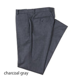 【尾州】カシミヤ混ストレッチフラノ無地パンツ(ノータック)【Made in Japan】
