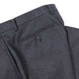 【尾州】カシミヤ混ストレッチフラノ無地パンツ(ノータック)【Made in Japan】