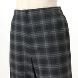 チェック裏起毛ワイドパンツ