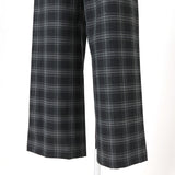 チェック裏起毛ワイドパンツ