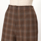 チェック裏起毛ワイドパンツ