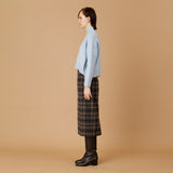 起毛チェックタイトスカート