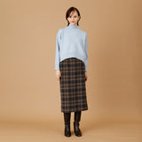 起毛チェックタイトスカート