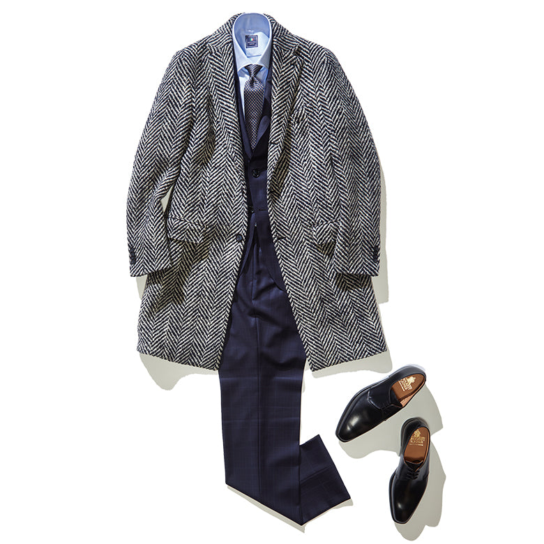 【未使用級✨】RING JACKET ヘリンボーン チェスターコート 46 ヘリンボーンチェスターコート【Made in Japan】 – Mitsumine Online Shop