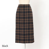 起毛チェックタイトスカート