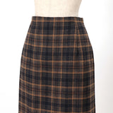 起毛チェックタイトスカート