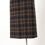 起毛チェックタイトスカート