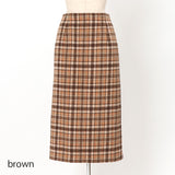 起毛チェックタイトスカート