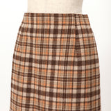 起毛チェックタイトスカート