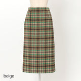 起毛チェックタイトスカート