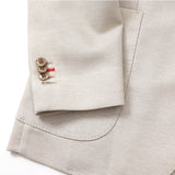 先染めカラミ織り無地ストレッチジャケット