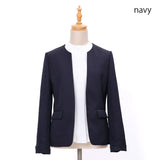 ワッフルピケカラーレスジャケット