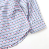 マルチカラーストライプギミックシャツ【Made in Japan】