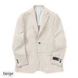 ディプライシルクチェックジャケット【Made in Japan】