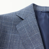 ゼニアシルク混杢チェックジャケット【Made in Japan】