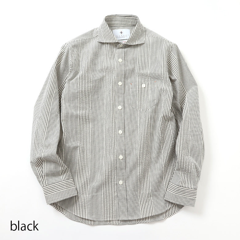 シアサッカーストライプシャツ【Made in Japan】 – Mitsumine Online Shop