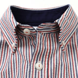 コットンリネンシアサッカーボタンダウンシャツ【Made in Japan】