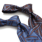 【Holliday&Brown】ジャガード幾何学ネクタイ【Made in Italy】