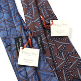 【Holliday&Brown】ジャガード幾何学ネクタイ【Made in Italy】