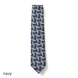 【Holliday&Brown】カラーMIX幾何学ネクタイ【Made in Italy】