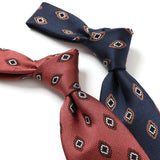 【FRANCO BASSI】ダイヤフラワー小紋ネクタイ【Made in Italy】