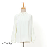 ジョーゼットギャザーネックブラウス