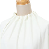 ジョーゼットギャザーネックブラウス