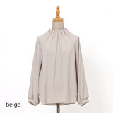 ジョーゼットギャザーネックブラウス